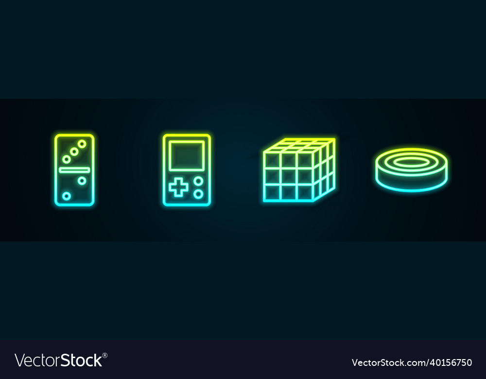 Set line domino tetris rubik cube and checker Vector Image Set line domino tetris rubik cube and checker