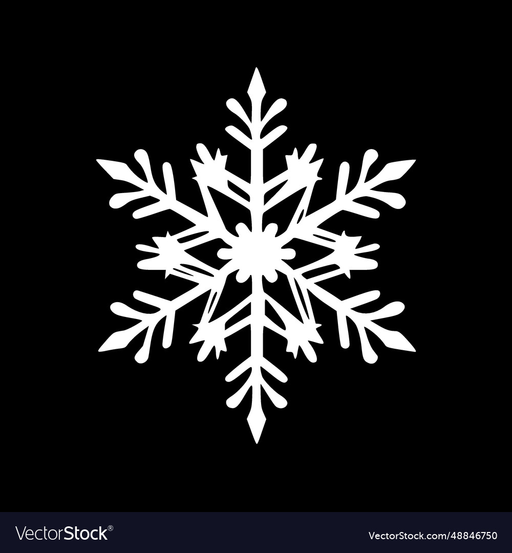 Snowflake - minimalist and simple silhouette