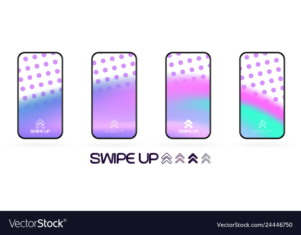 Swipe up template with abstract backdrop vector image Swipe up template with abstract backdrop