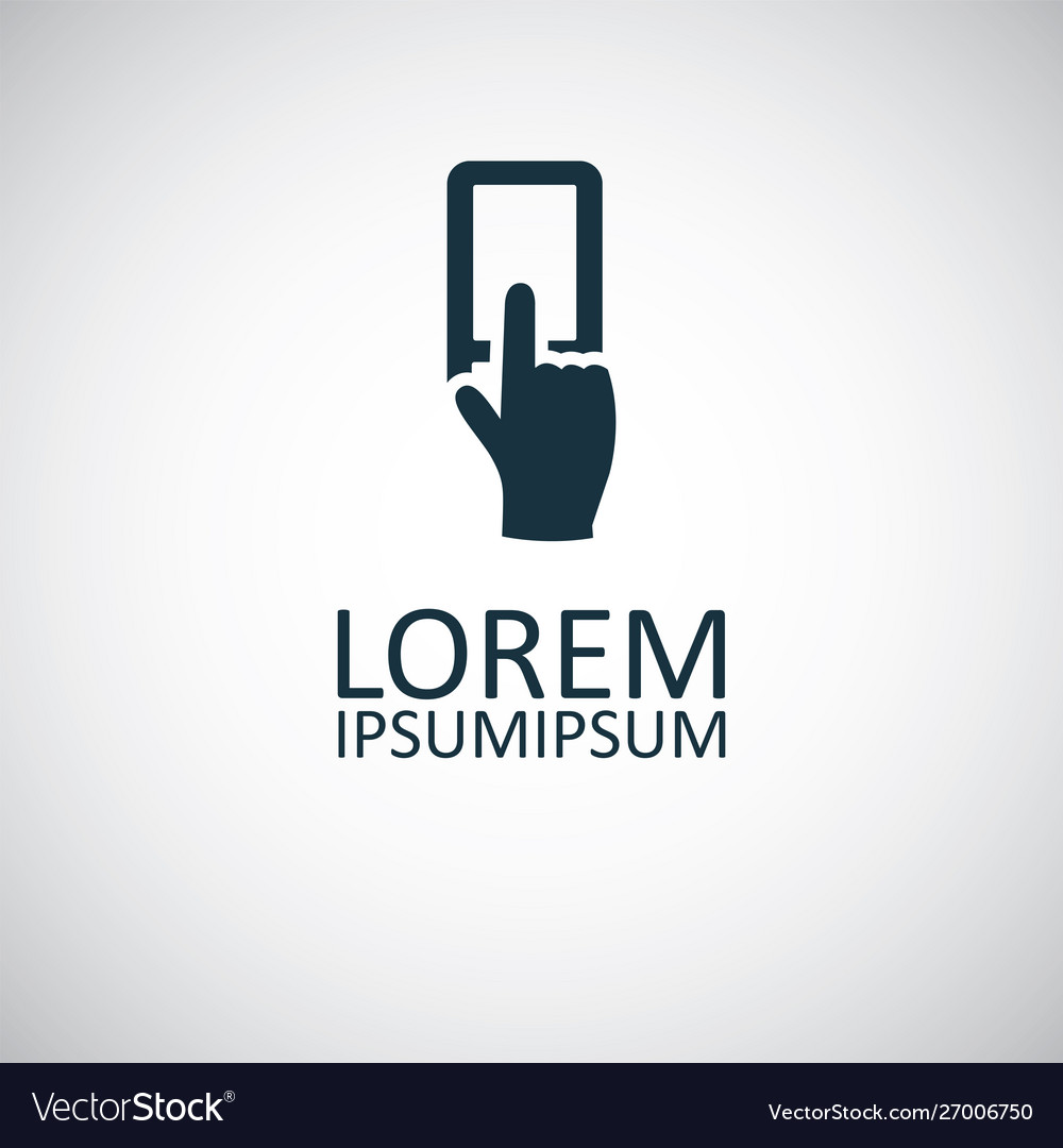 Touch Smartphone Icon einfache flache Element Design