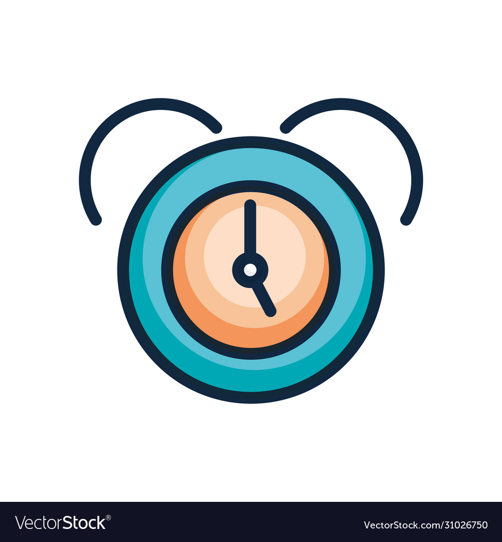 User interface concept clock icon line color