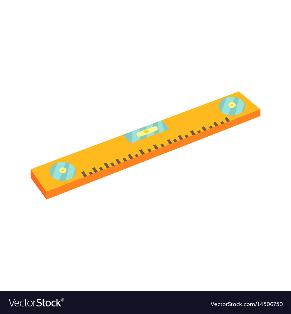 Yellow bubble level device for checking