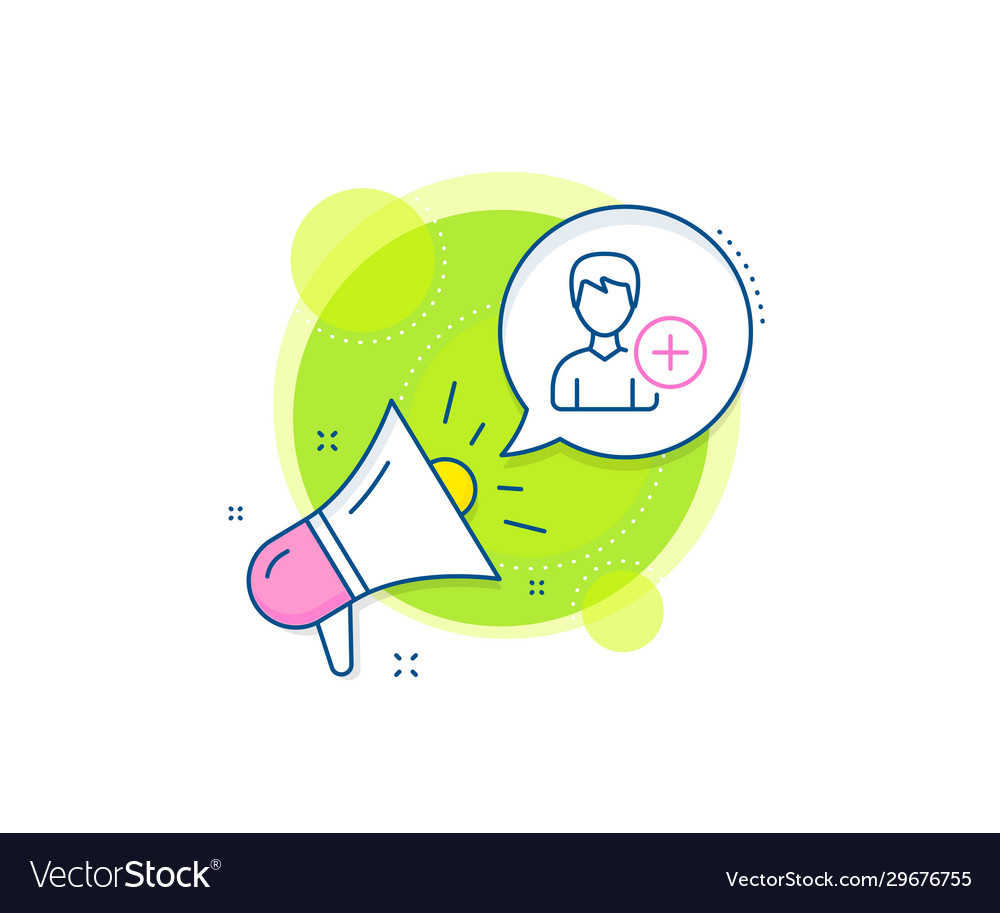 Add user line icon profile avatar sign Vector Image Add user line icon profile avatar sign