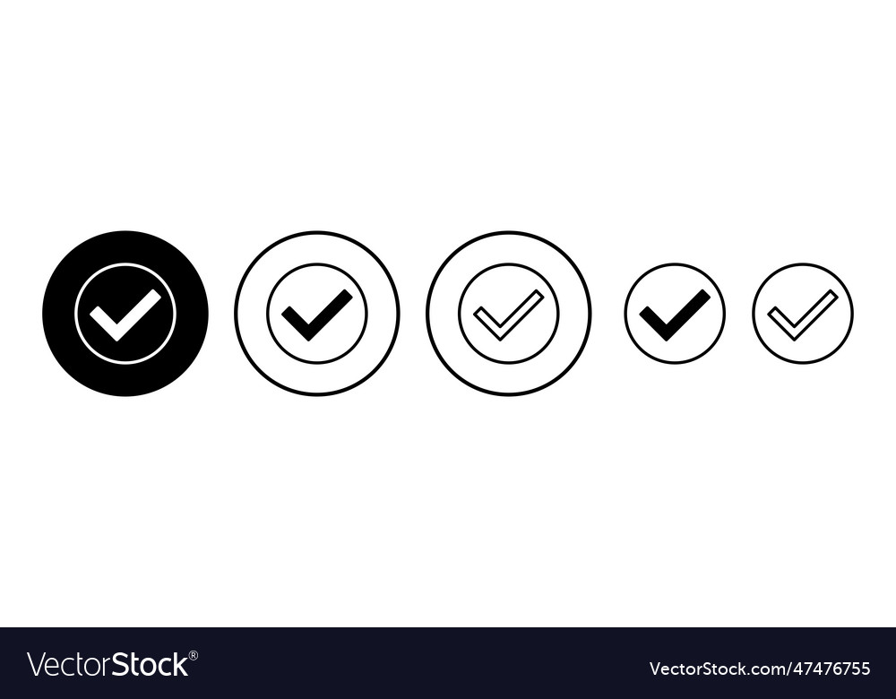 Check icon mark list button