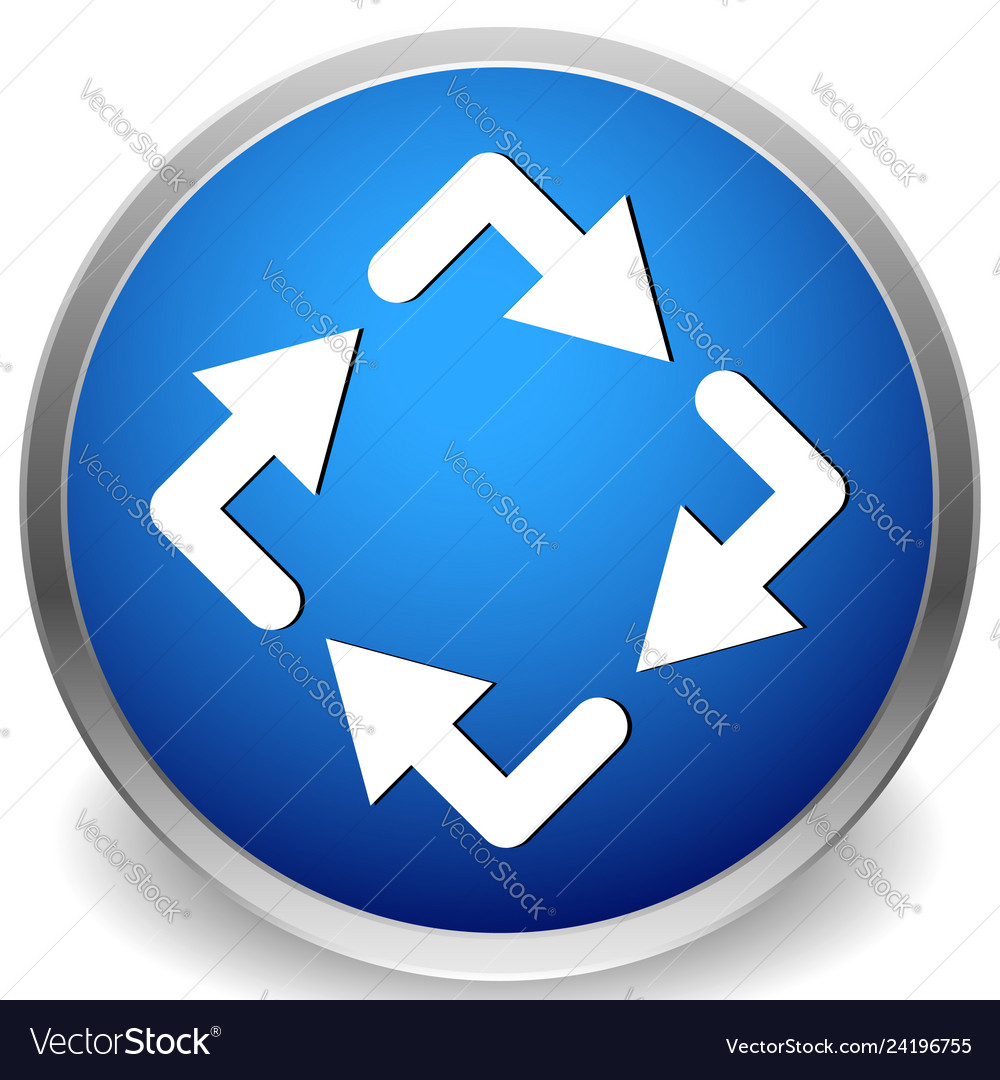 Circular arrows icon rotating clockwise vector image Circular arrows icon rotating clockwise
