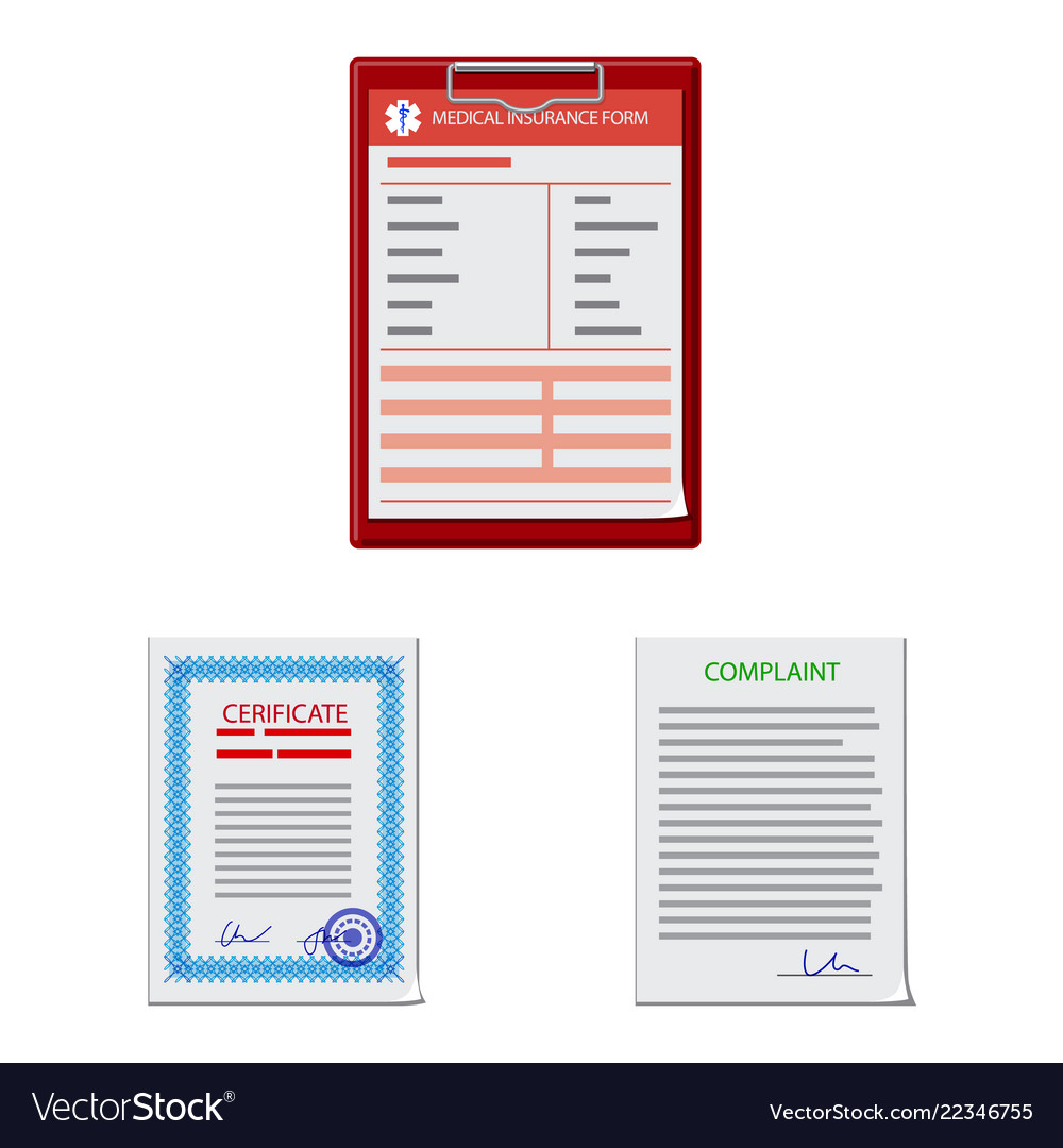 Design of form and document logo set vector image Design of form and document logo set