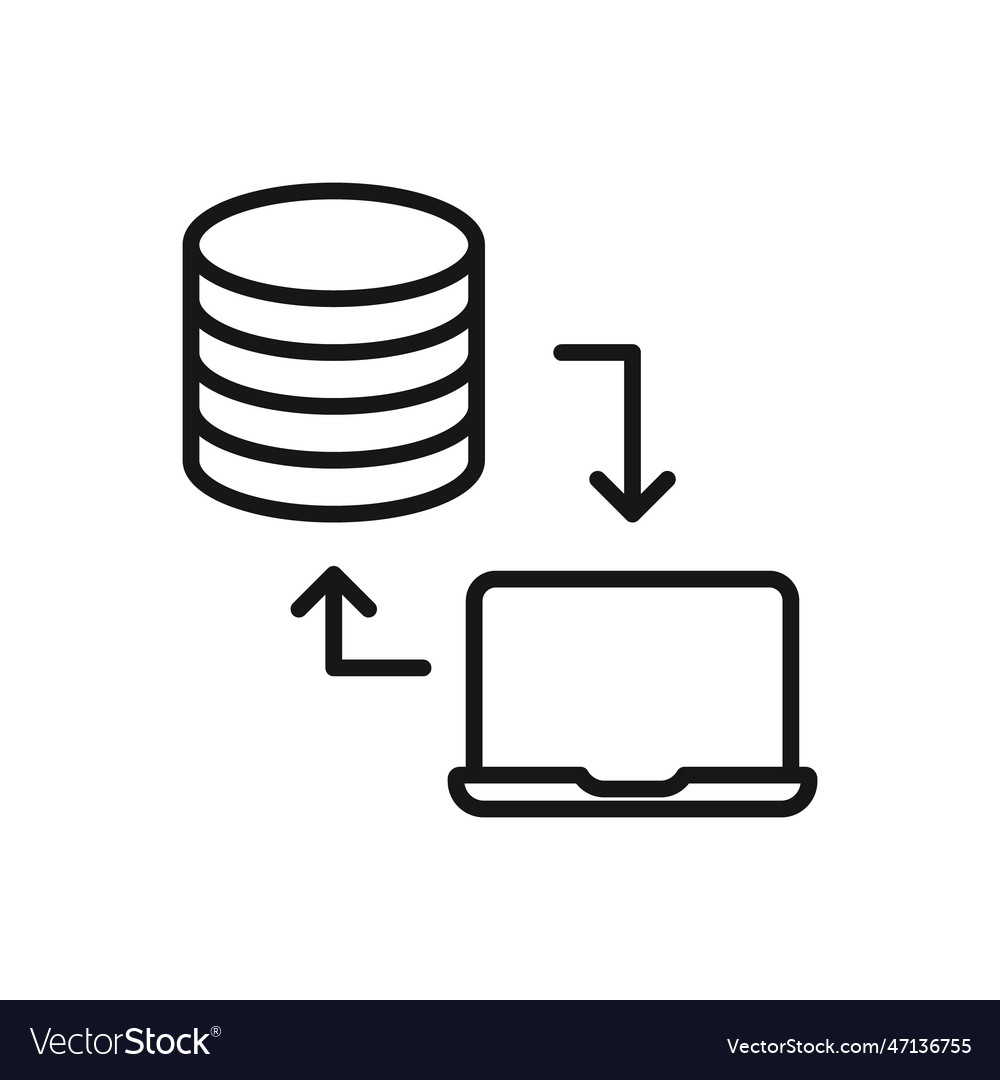 Editable icon of cloud computing server share vector image Editable icon of cloud computing server share