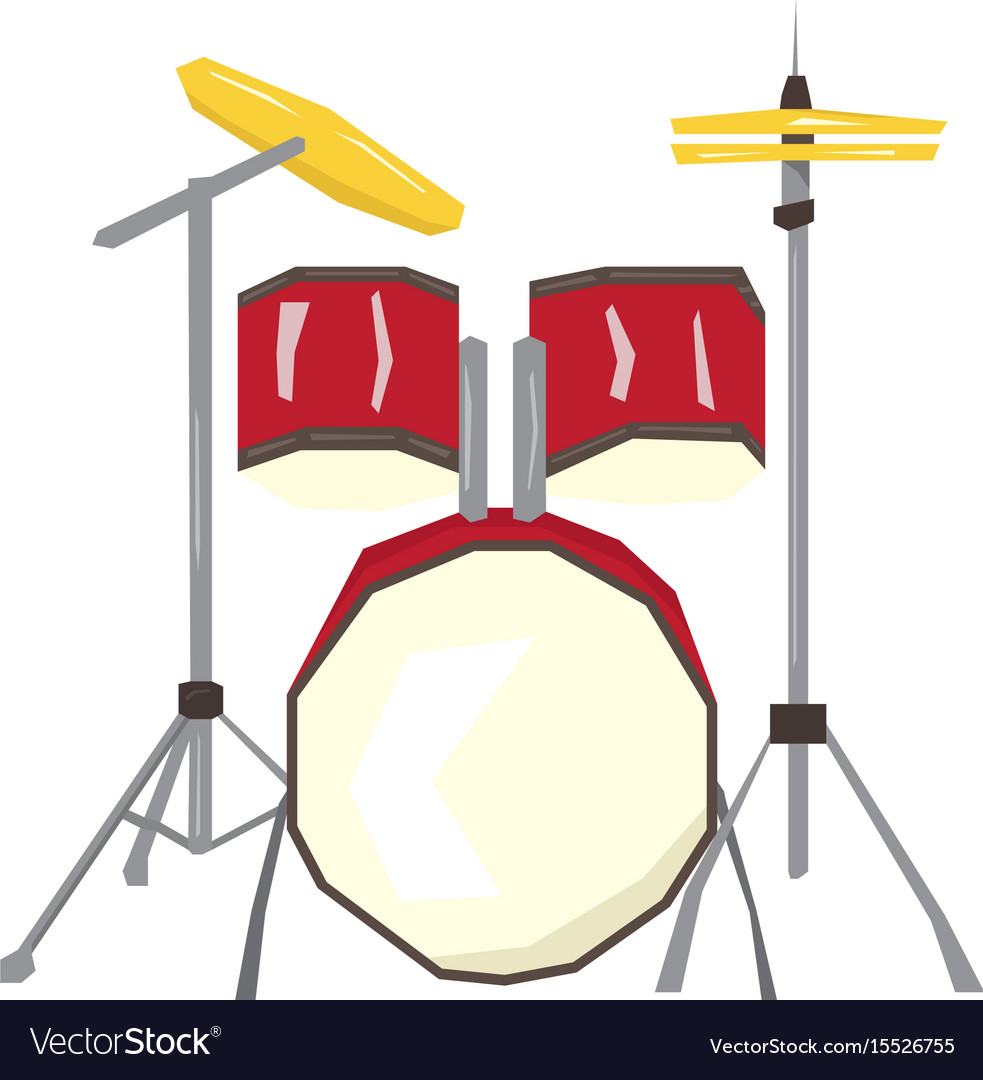 Isolated geometric drum set Royalty Free Vector Image