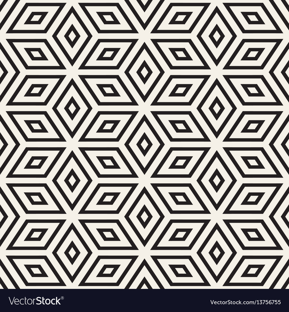 Monochrome Line Lattice Pattern