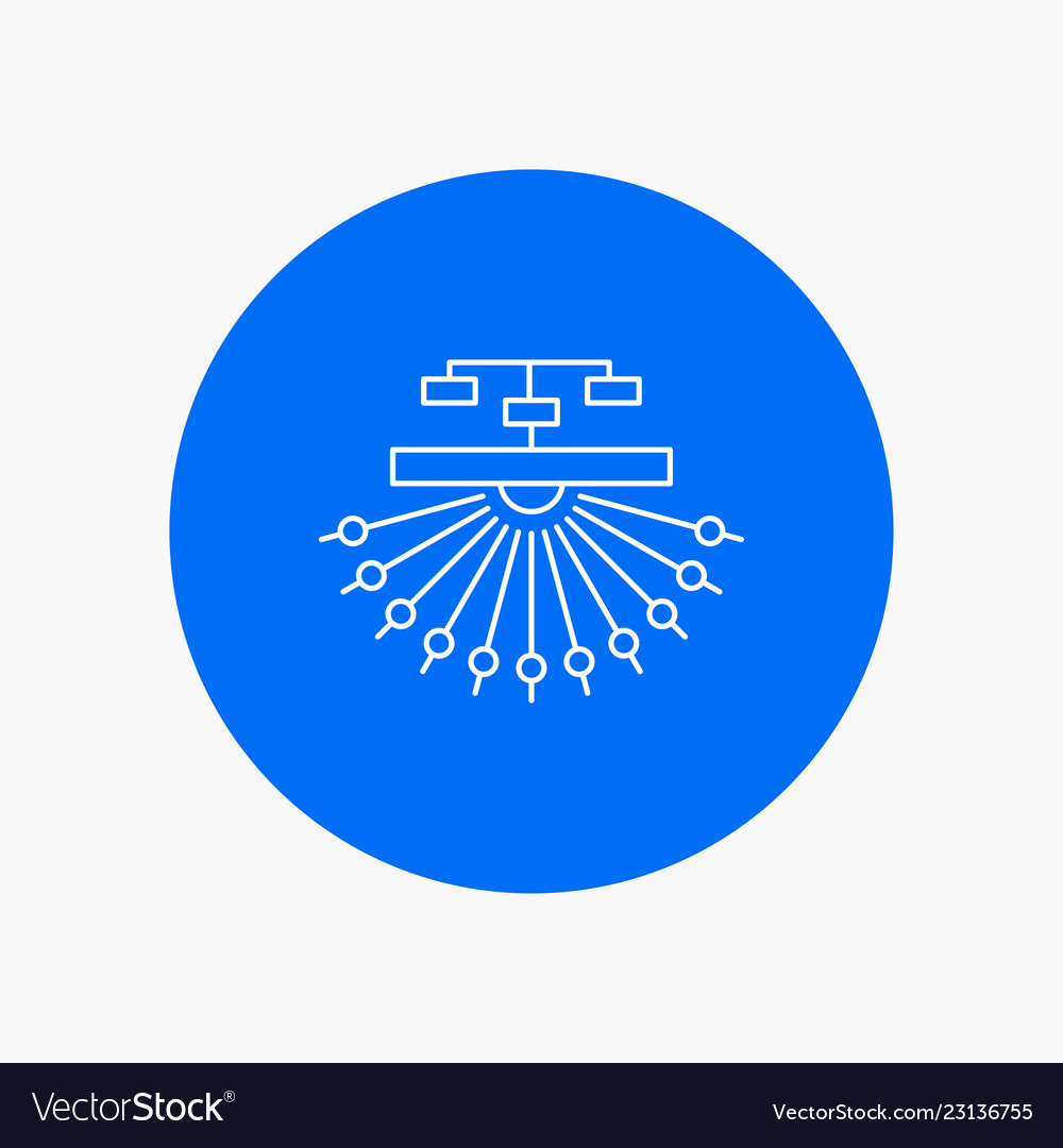 Optimization site structure web white line vector image Optimization site structure web white line