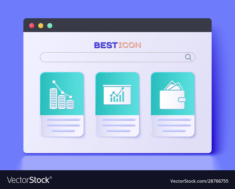 Set board with graph chart pie infographic vector image Set board with graph chart pie infographic