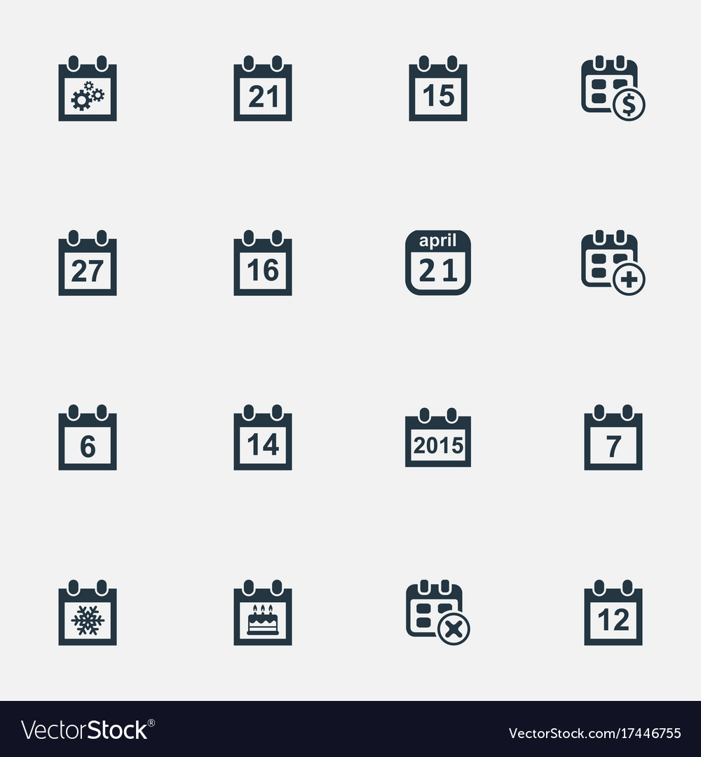 Set of simple time icons