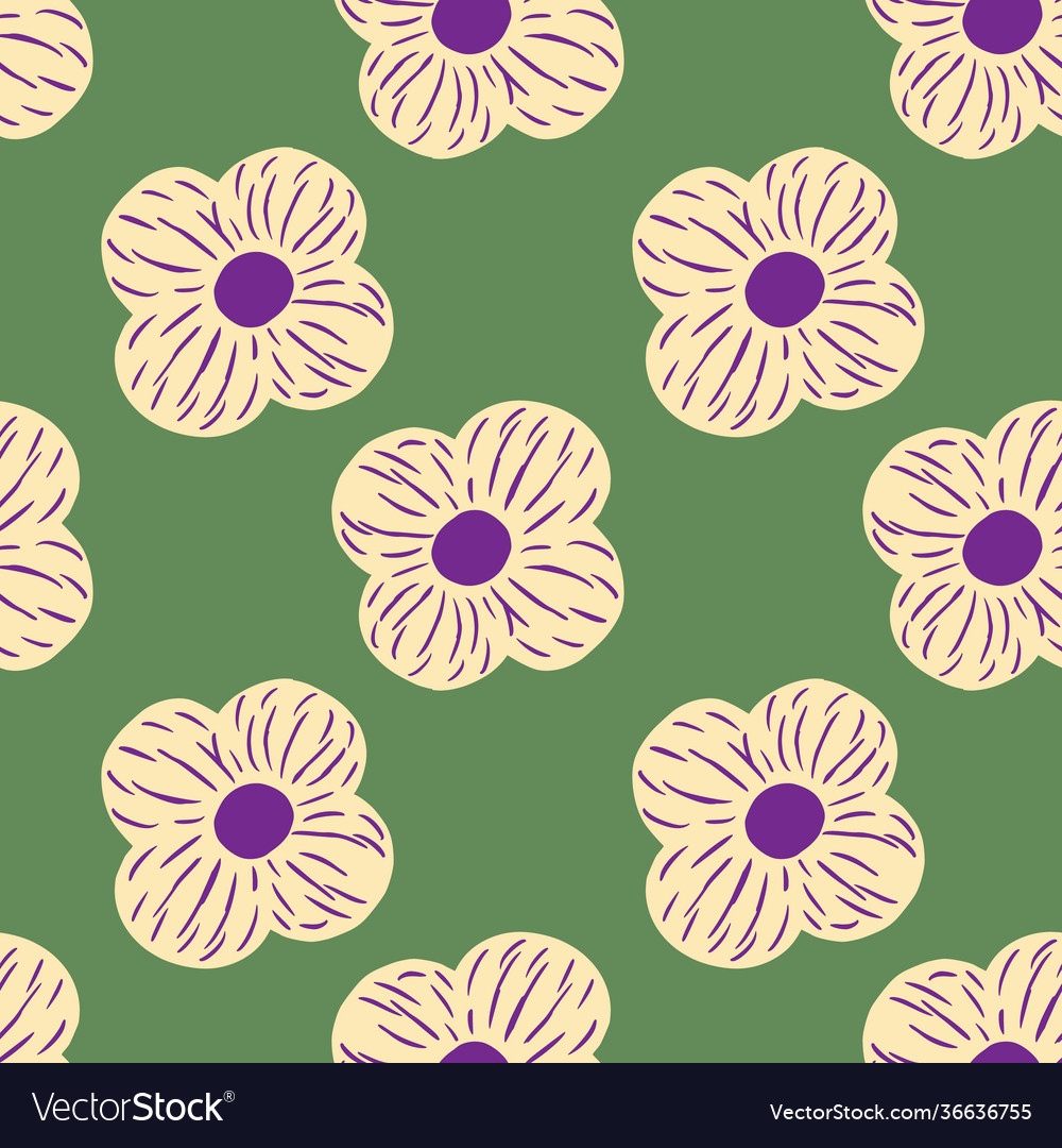 Spring vintage seamless pattern in botanic style vector image Spring vintage seamless pattern in botanic style
