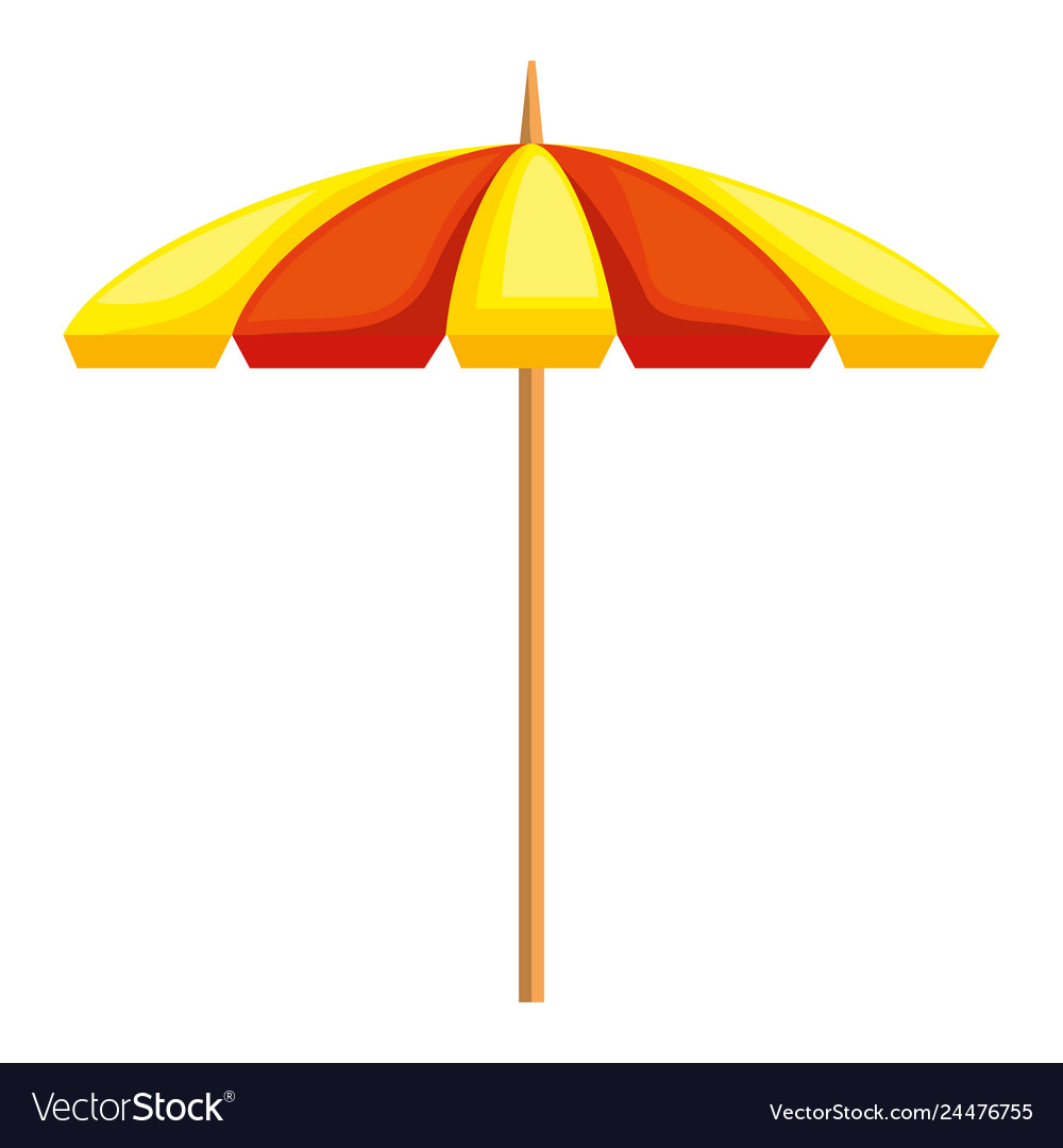 Umbrella beach isolated icon Royalty Free Vector Image