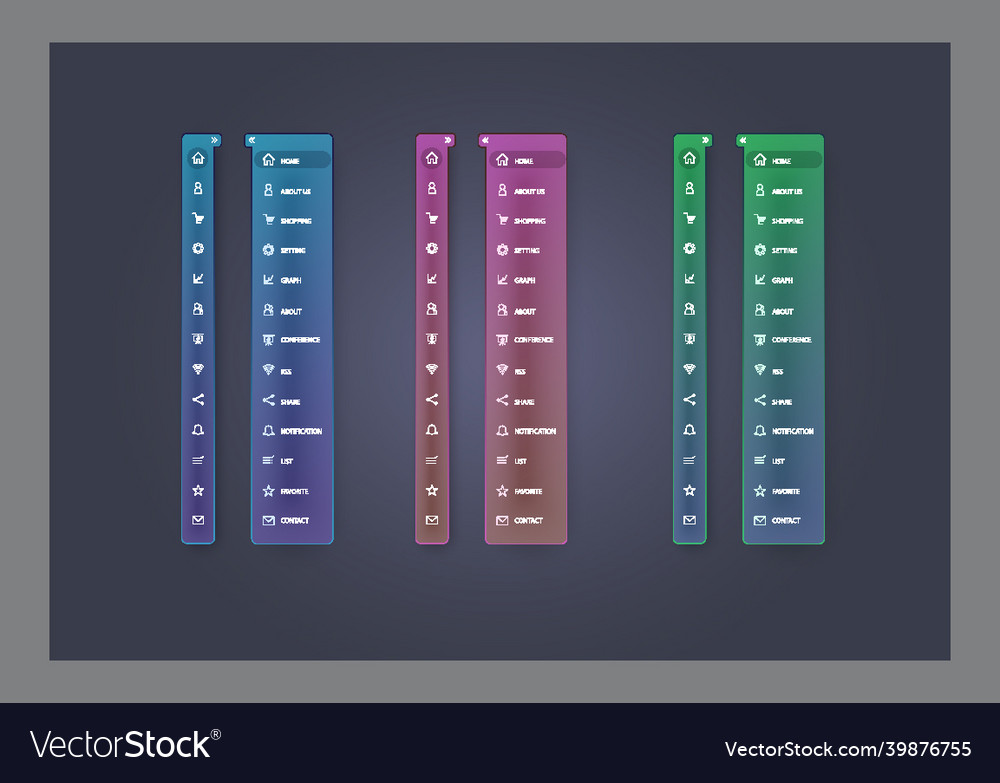 Web ui template design vector image Web ui template design
