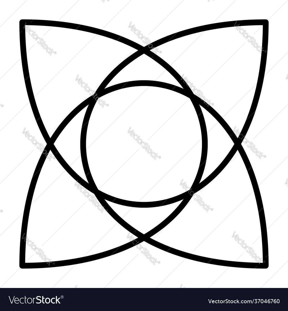 Abstract motif mandala shape design element vector image Abstract motif mandala shape design element