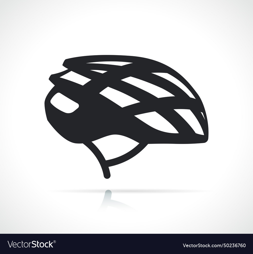 Bike helmet black icon isolated Royalty Free Vector Image