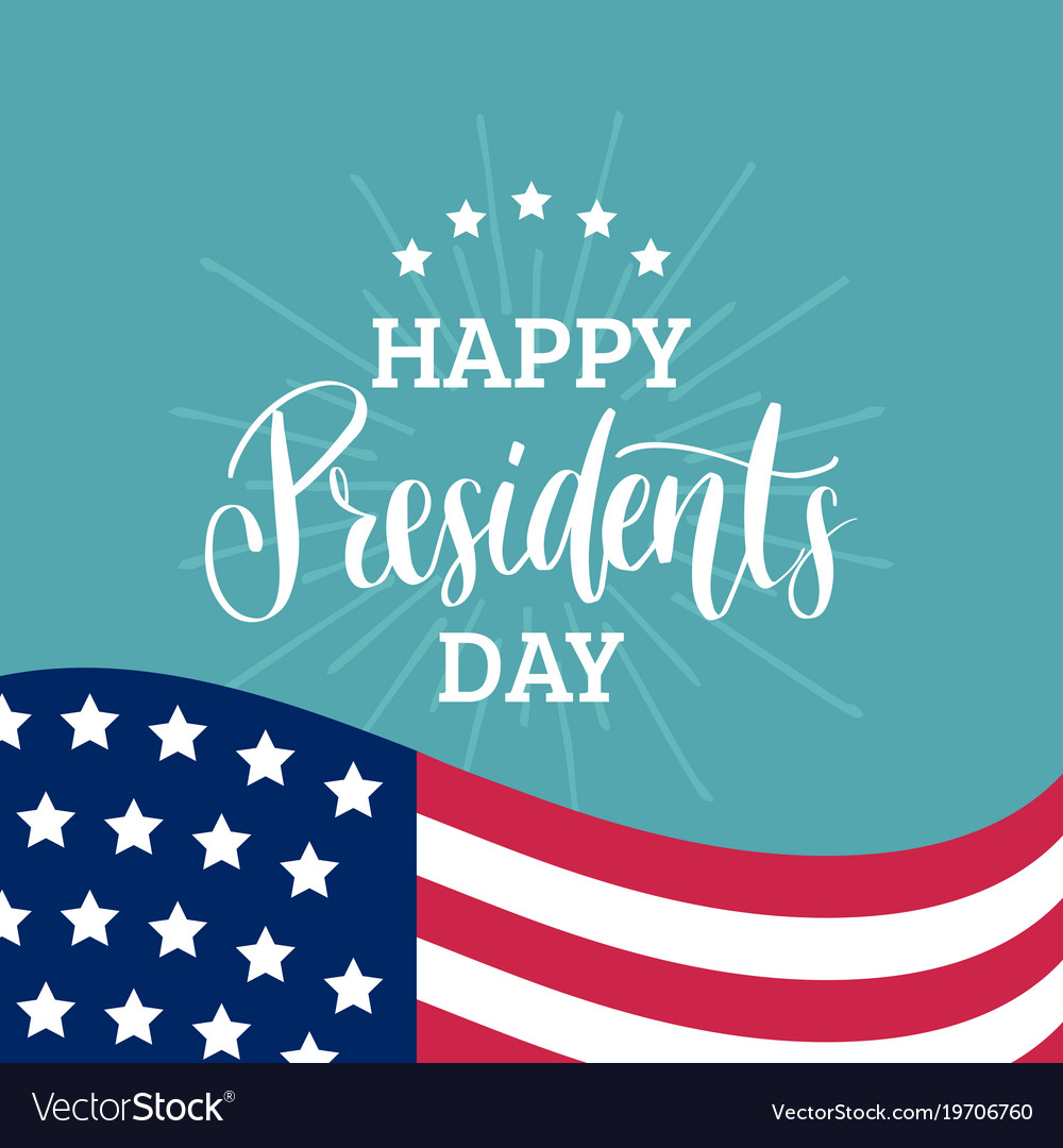 Happy presidents day handwritten phrase Royalty Free Vector