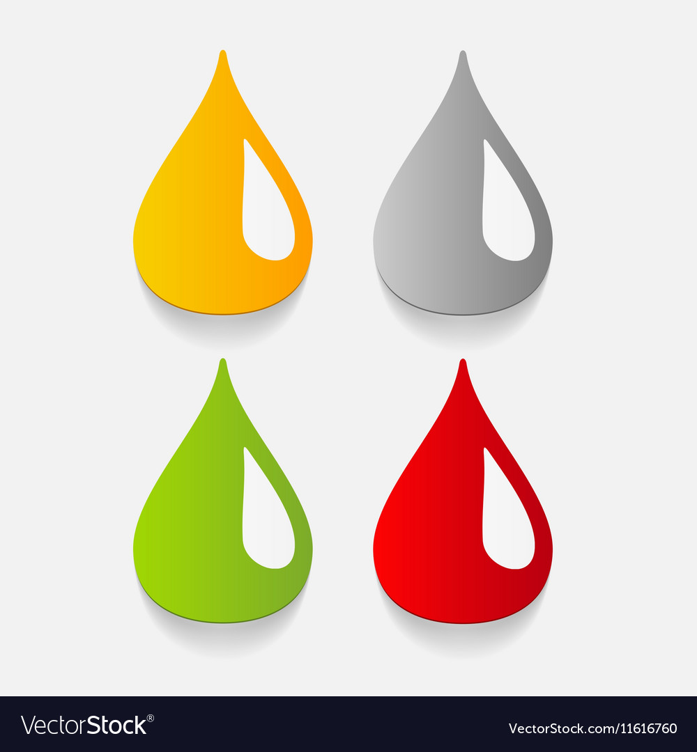 Realistic design element drop