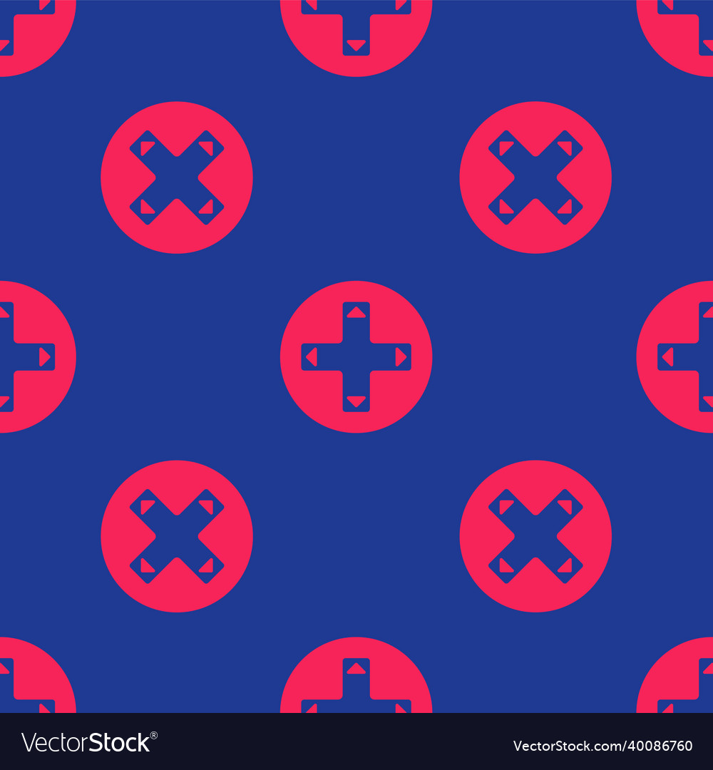 Red game controller or joystick for console