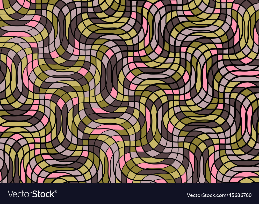 Retro mosaic geometric random color pattern