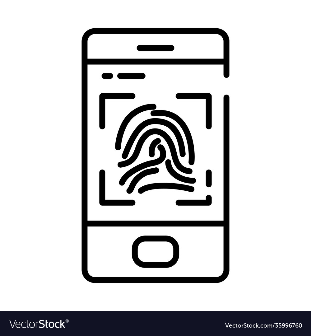Smartphone with fingerprint scan half line style
