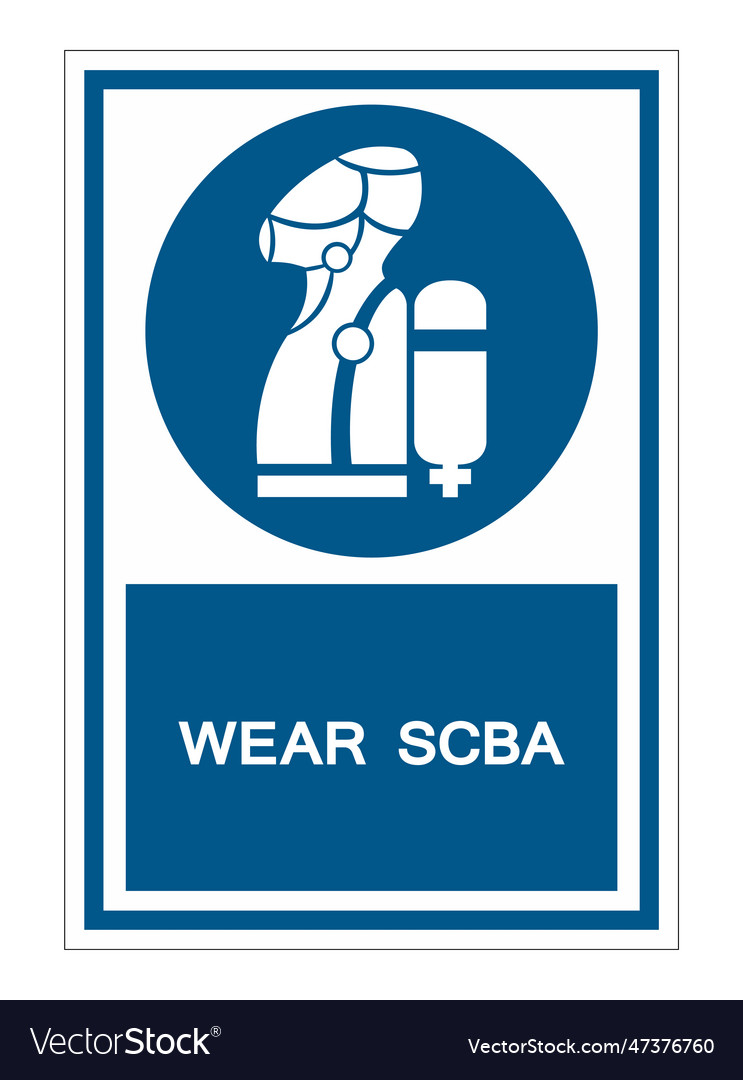 Wear scba self contained breathing apparatus Vector Image