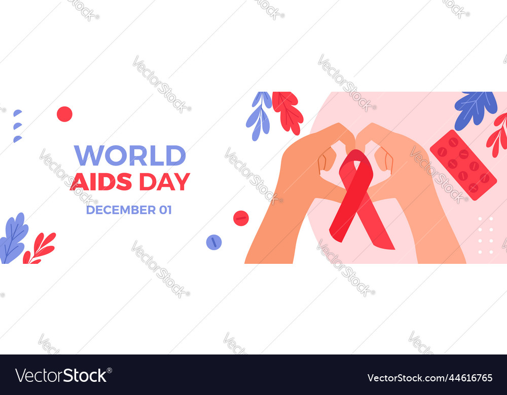 Banner template of world aids day design