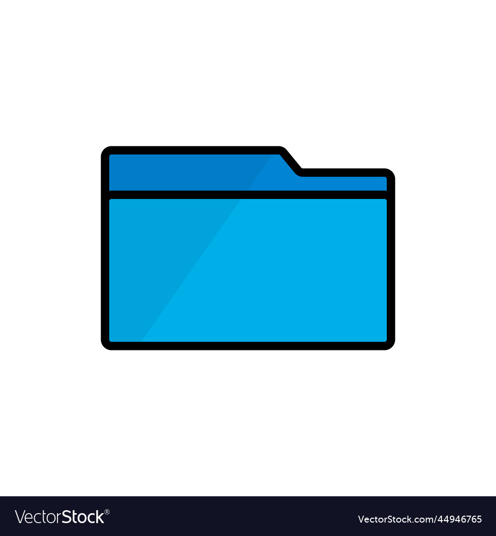 Blue file folder icon or data management