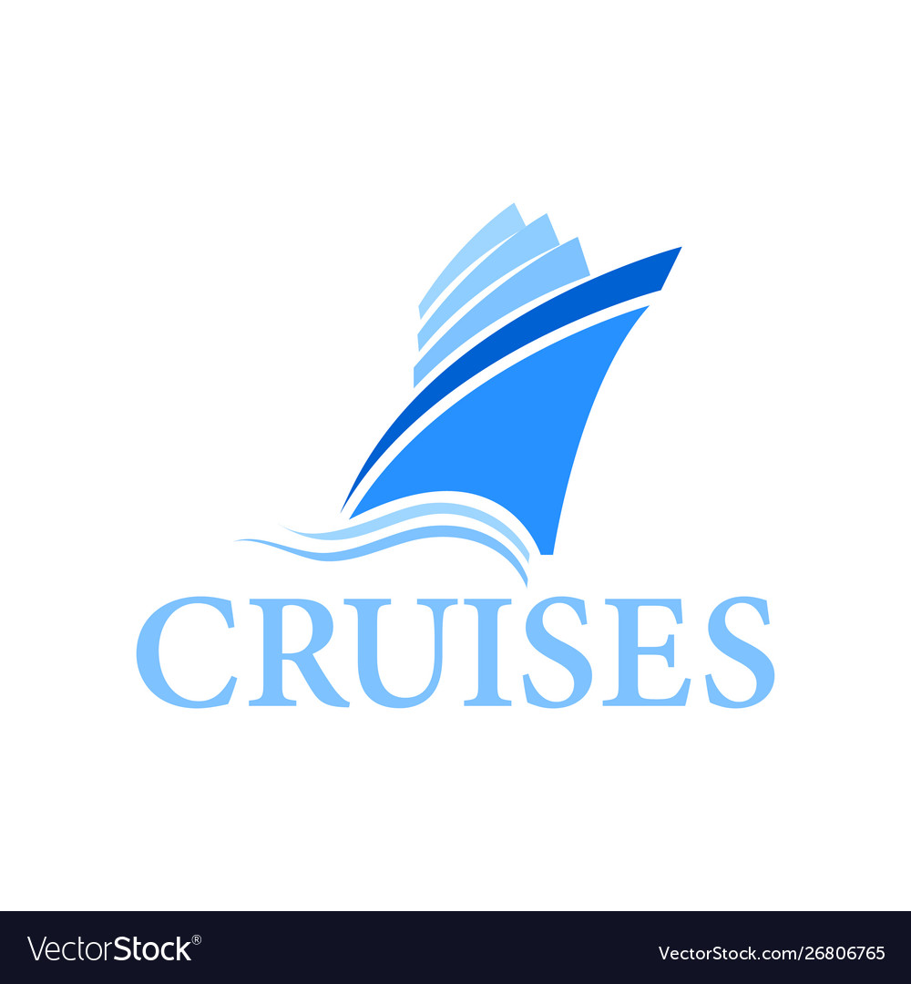 Cruise logo template Royalty Free Vector Image