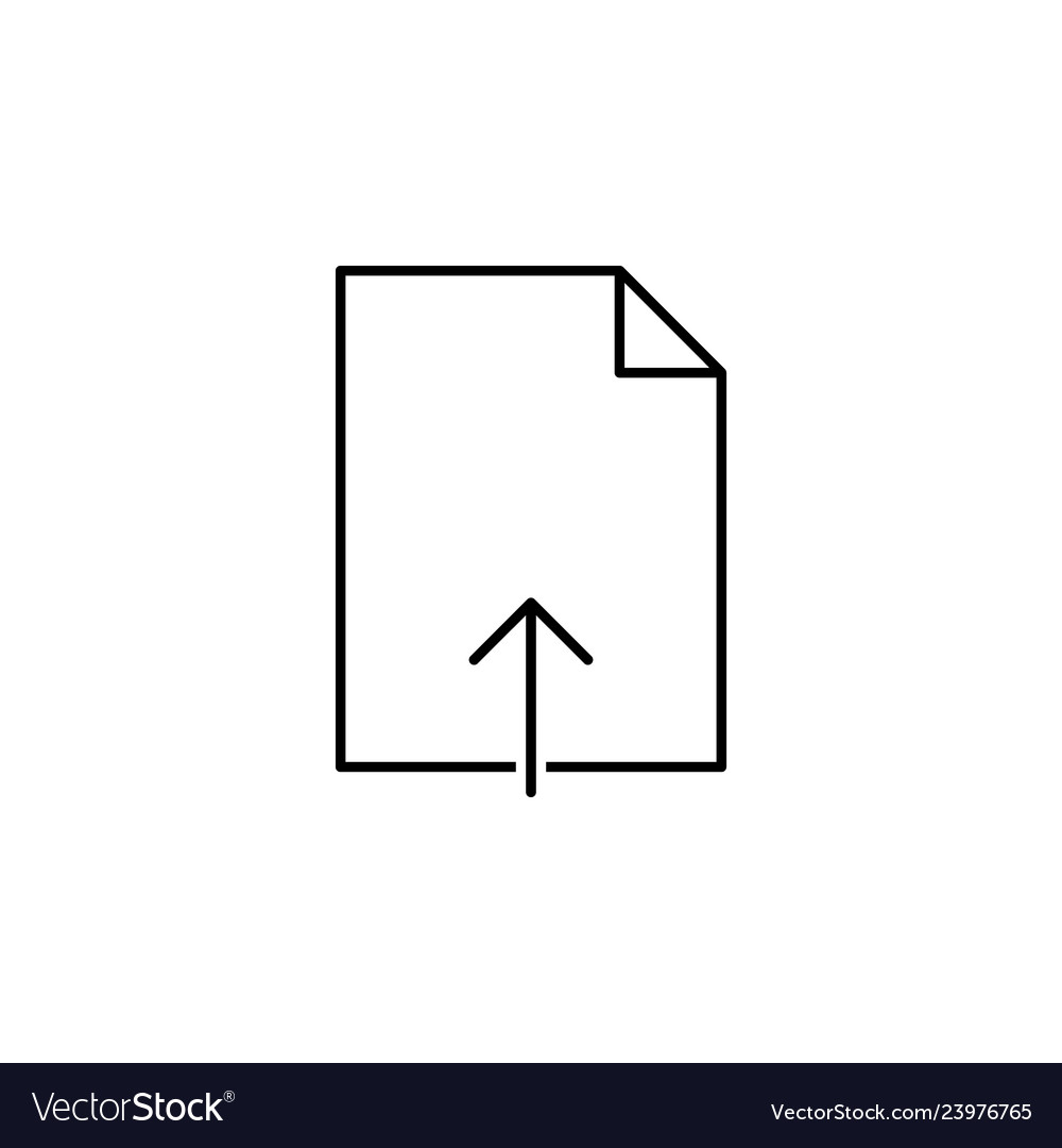 Document import upload outline icon signs vector image Document import upload outline icon signs
