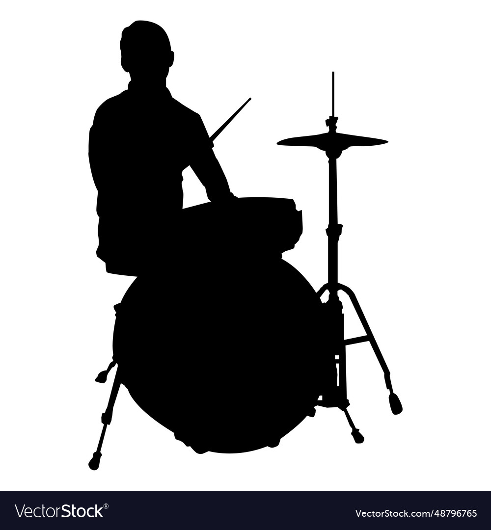 Drummer silhouette rock