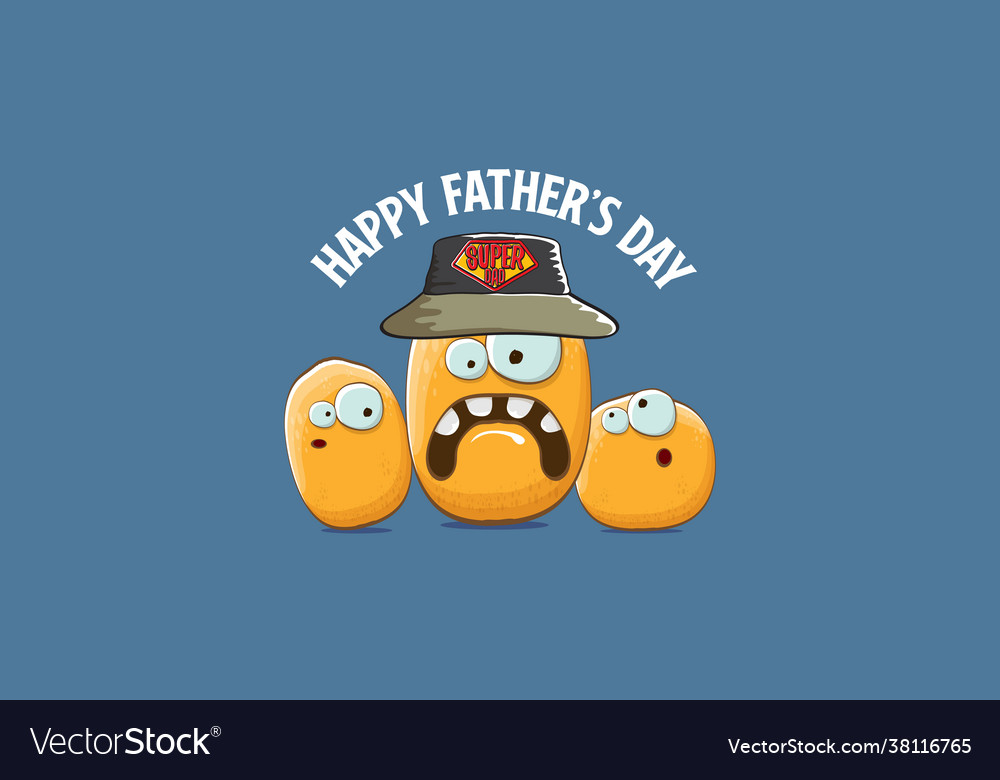 Happy fathers day horizontal banner with cartoon