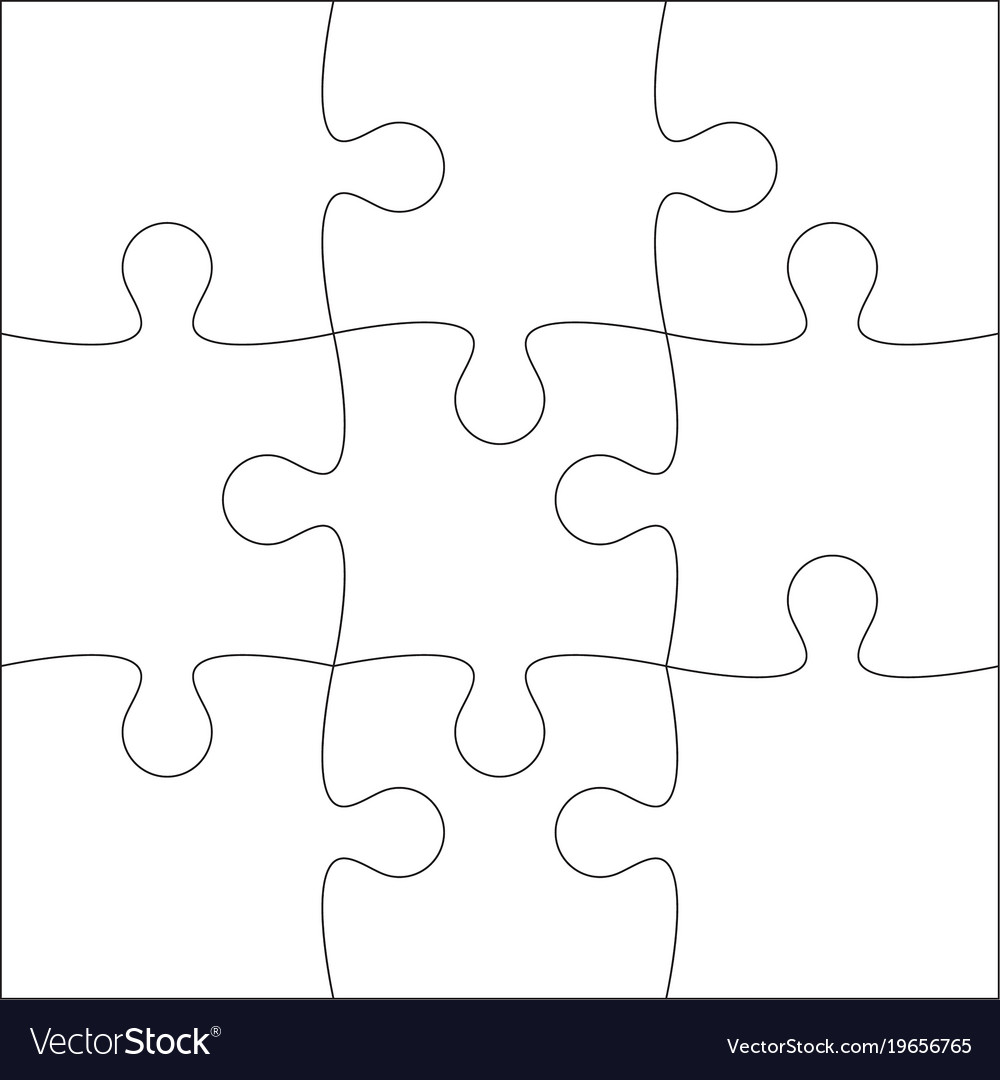 Jigsaw puzzle blank Royalty Free Vector Image - VectorStock, Blank Puzzles  