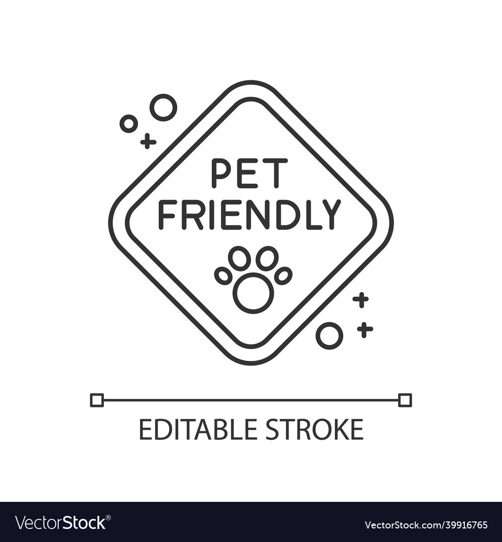 Pet friendly zone traffic sign pixel perfect