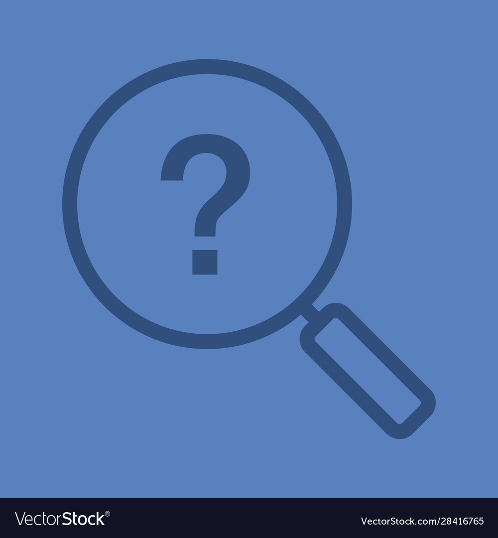 Problem solution search linear icon