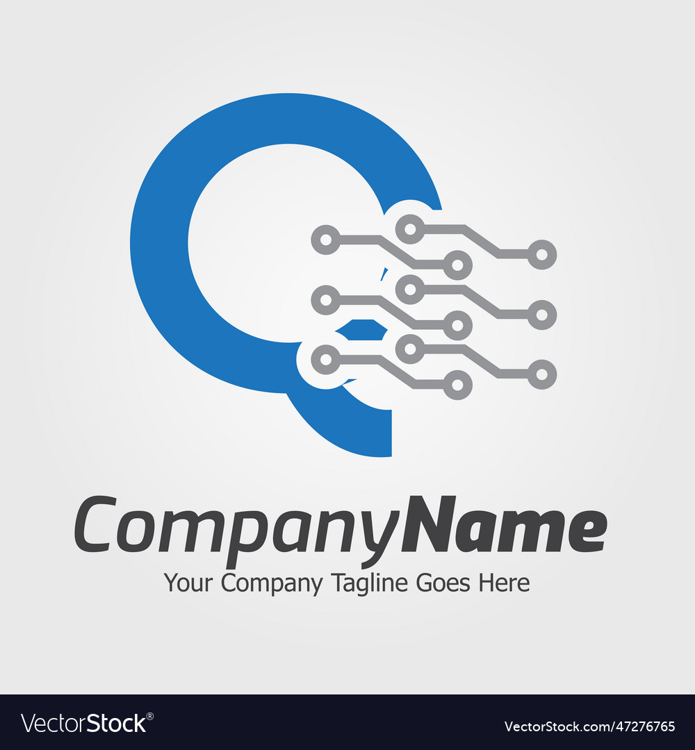 Programming code and technology logo template