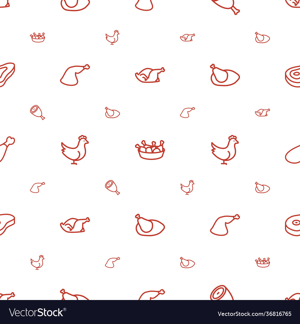 Roast icons pattern seamless white background