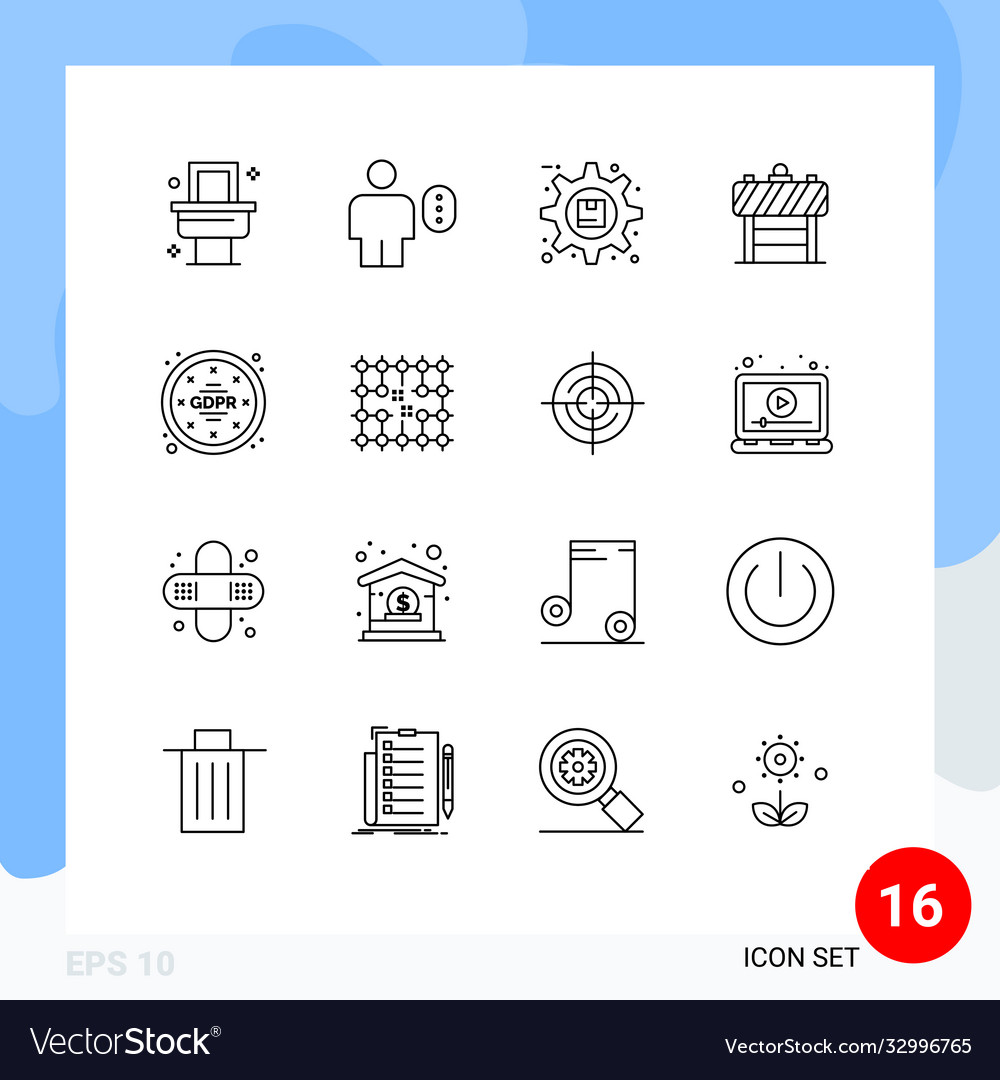 Set 16 commercial outlines pack for gdpr