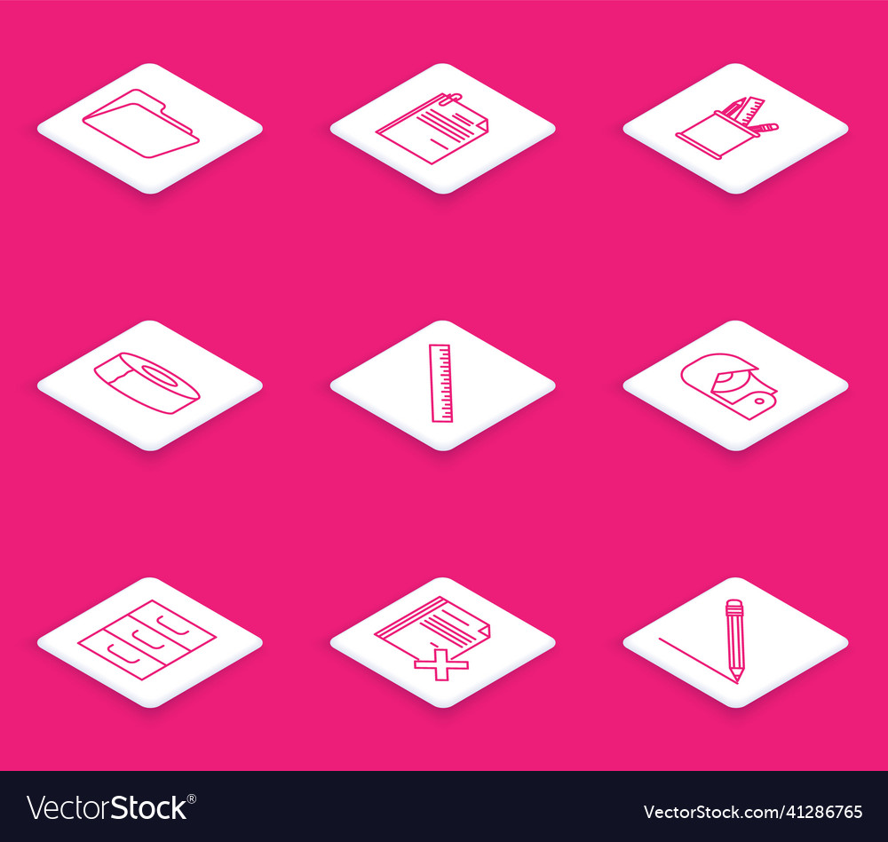 Set line document folder file and paper vector image Set line document folder file and paper