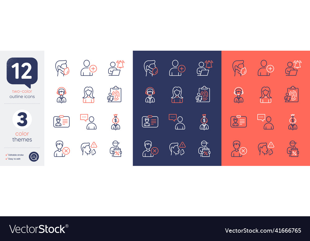 Set of remove account users chat and delivery Vector Image Set of remove account users chat and delivery