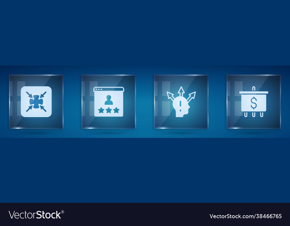 Set target customer product rating project team vector image Set target customer product rating project team
