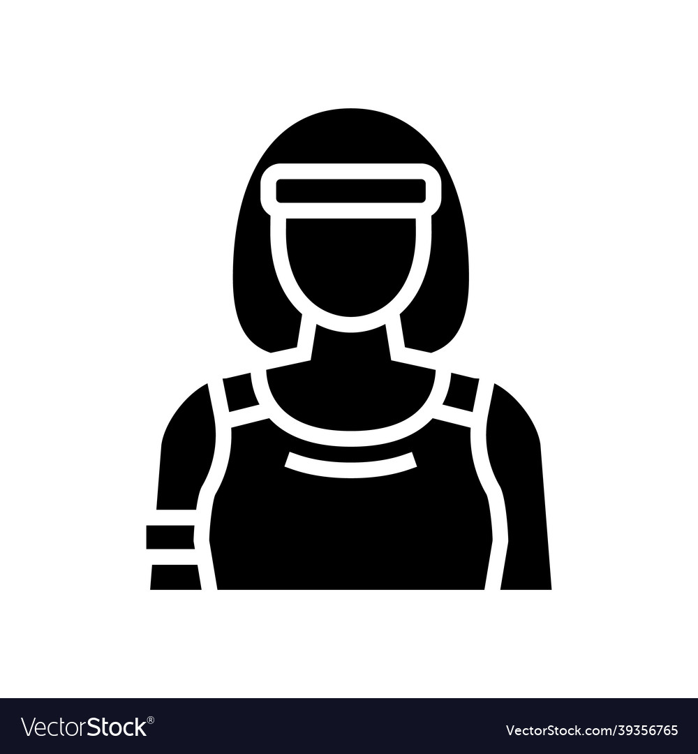 Sport frau athleth glyph icon