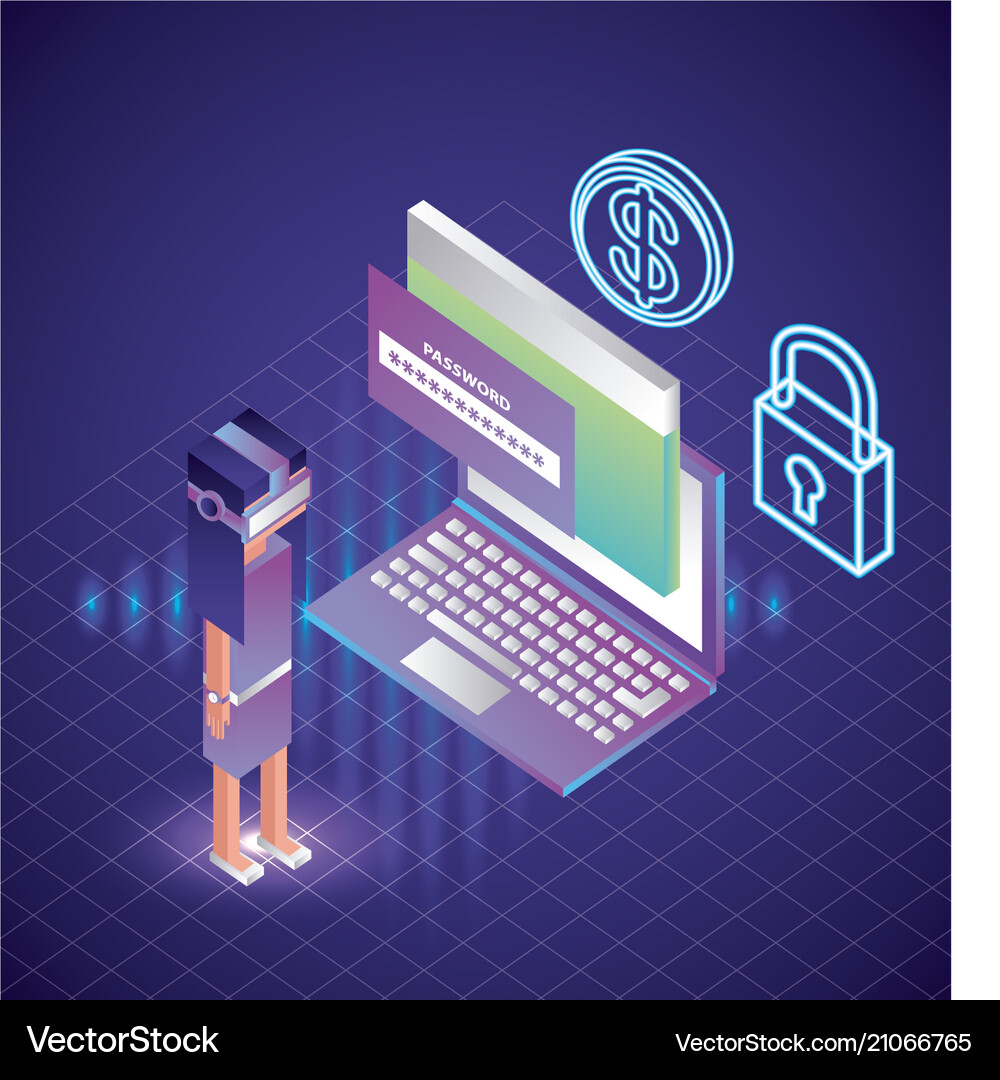 Virtual reality isometric Royalty Free Vector Image