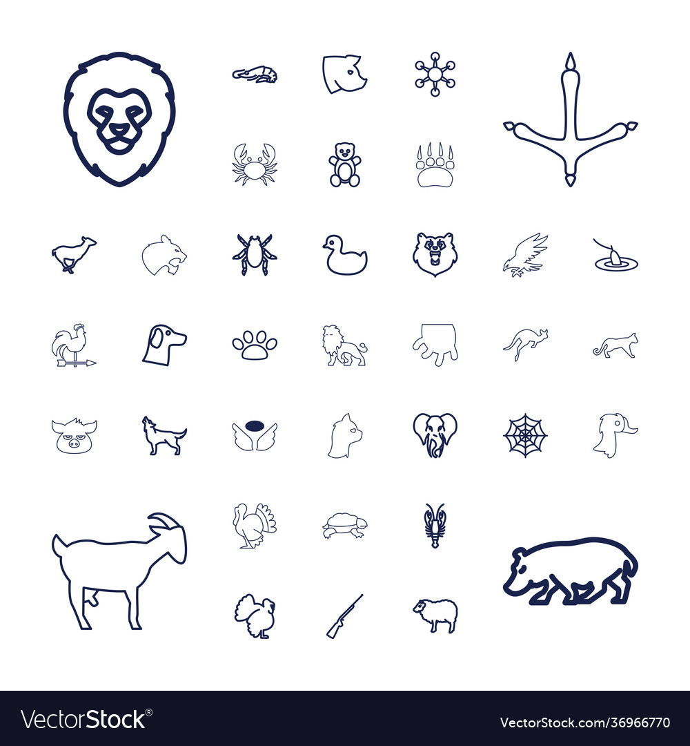 Animal icons Royalty Free Vector Image - VectorStock