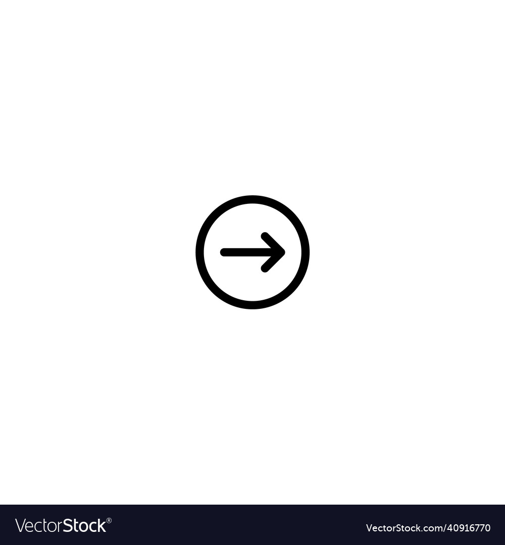 Arrow right rounded icon image style vector image Arrow right rounded icon image style
