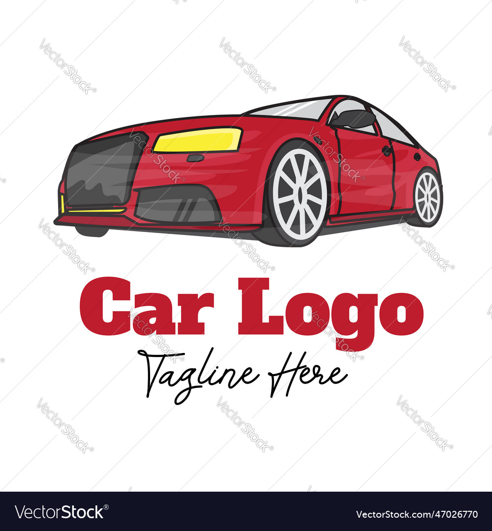 Car logo with dummy text