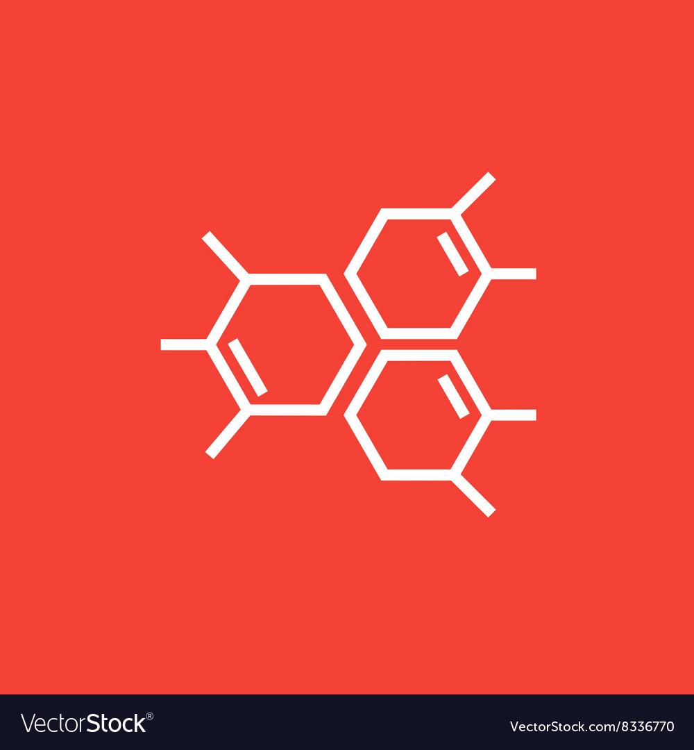 Chemical formula line icon Royalty Free Vector Image