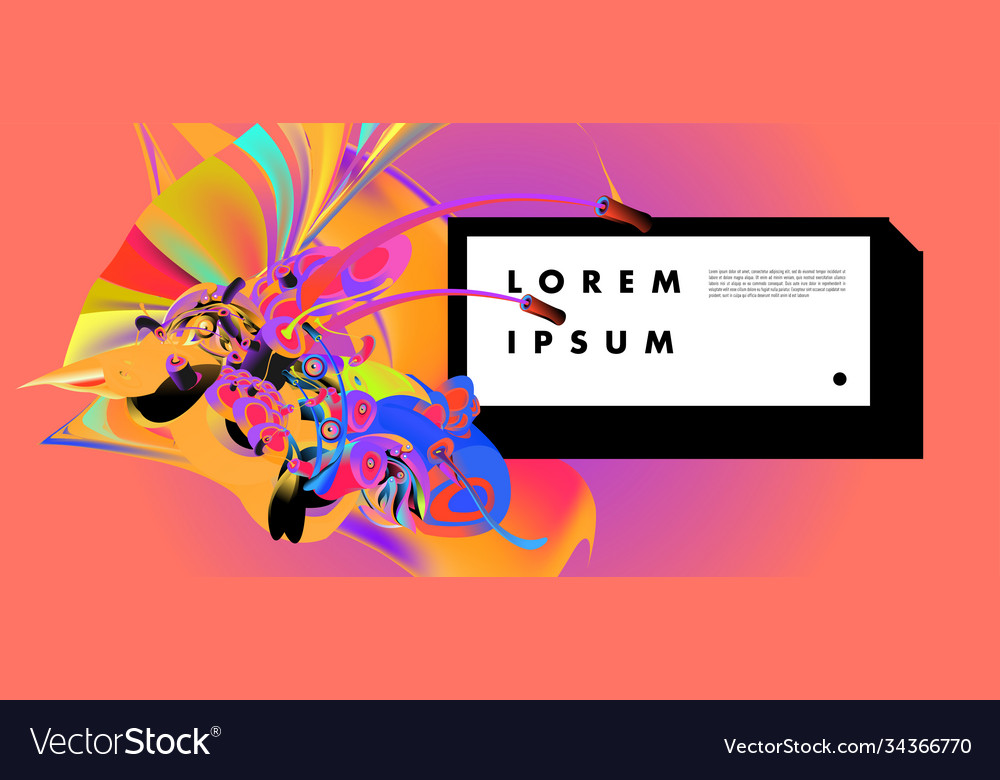 Colorful abstract banner template with dummy text Vector Image