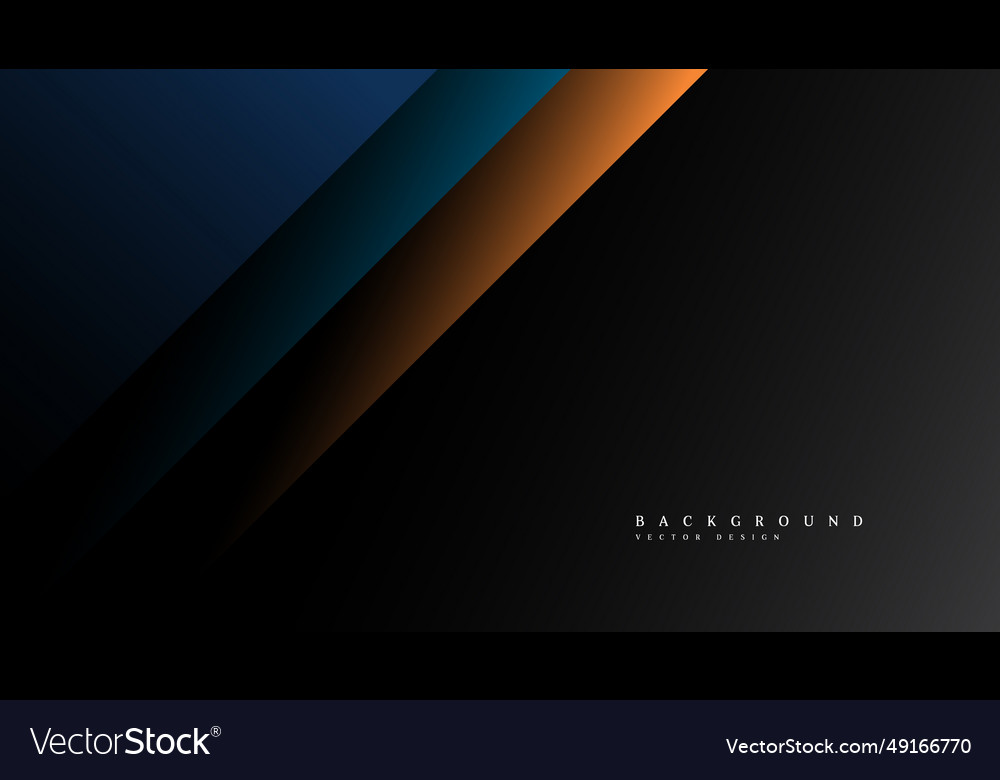 Dark blue orange abstract background Vector Image Dark blue orange abstract background